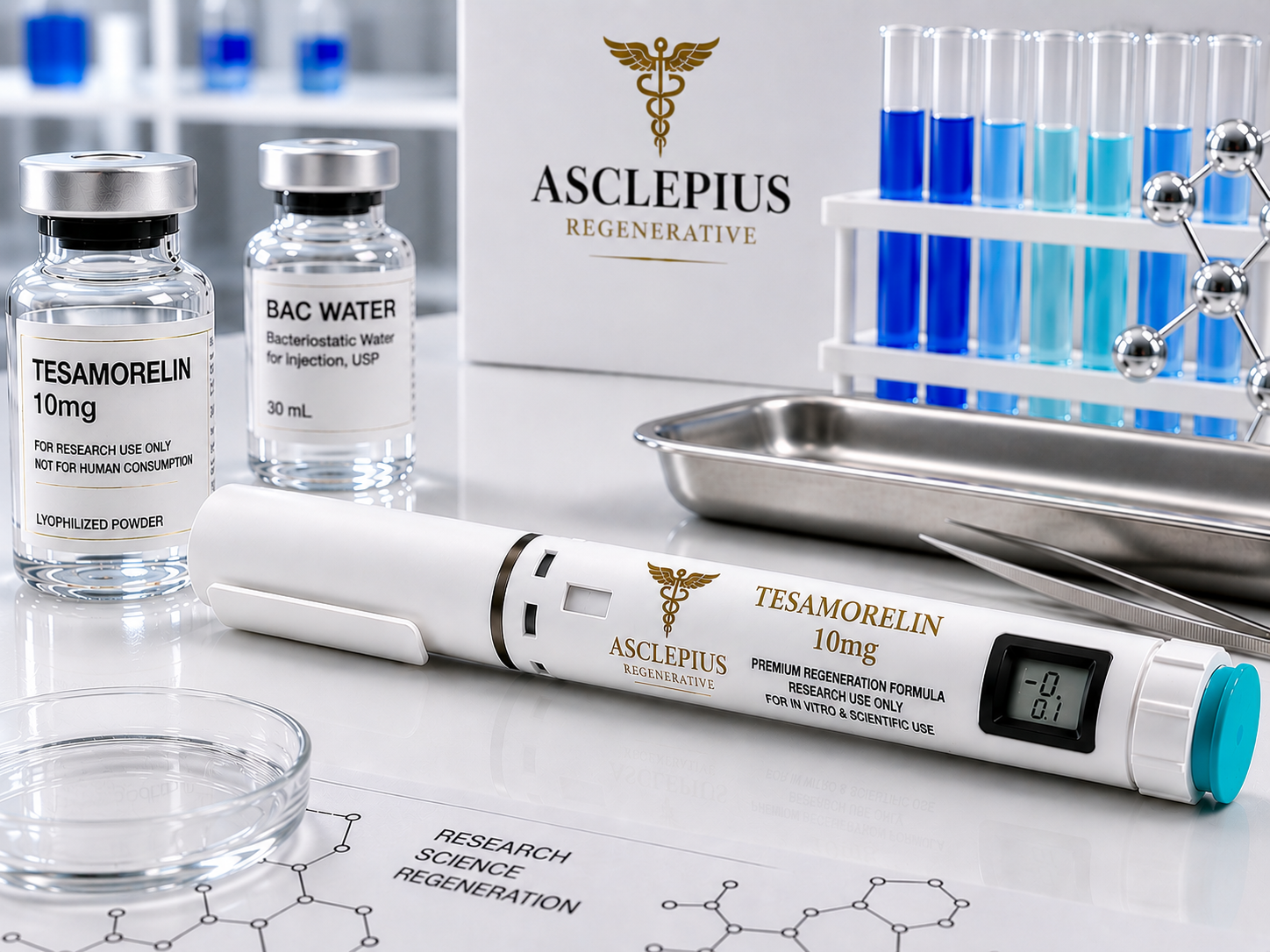 Tesamorelin 10mg GHRH Analogue | Visceral Adiposity & Metabolic Research Peptide