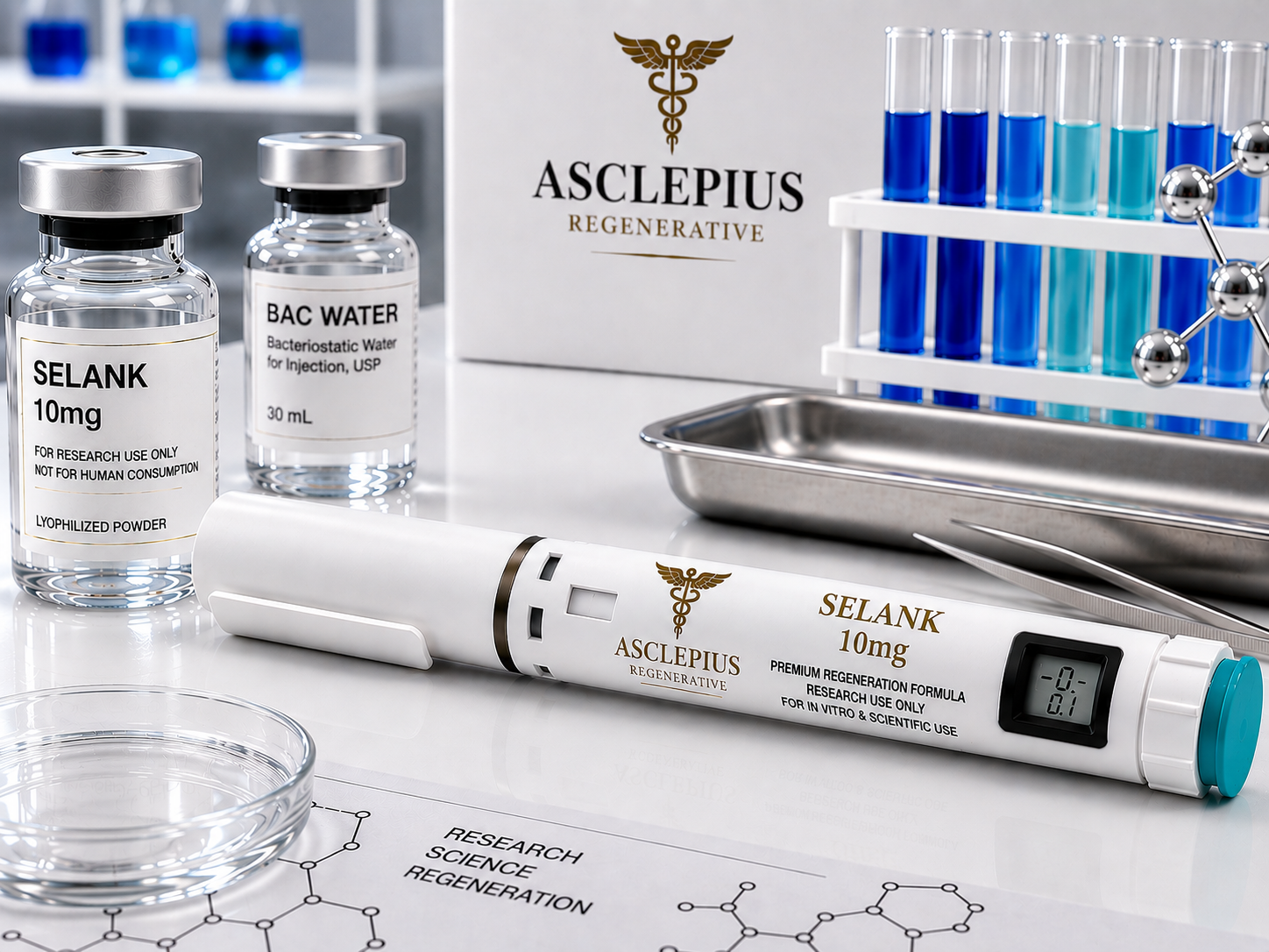 Selank 10mg Anxiolytic Heptapeptide | Cognitive & Stress Adaptation Research Peptide